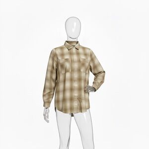Lauren Ralph Lauren Beige and White Plaid Shirt